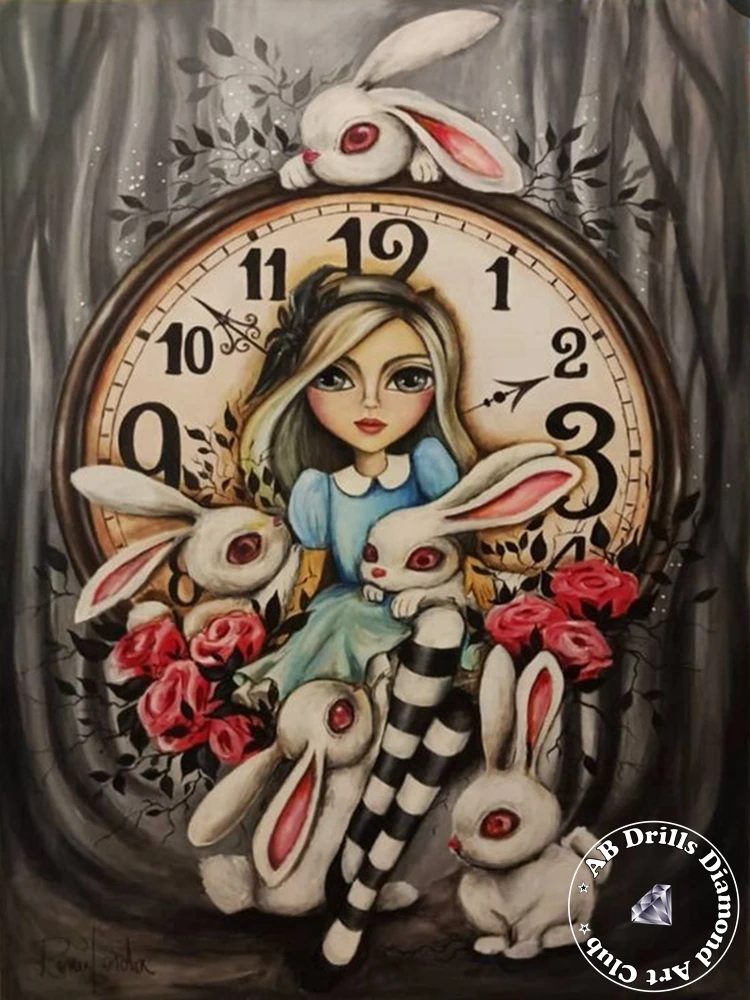 ダイヤモンドアートクラブ　Alice in Wonderland 　キット Alice in Wonderland Diamond Painting Kits – Diamond Art Club