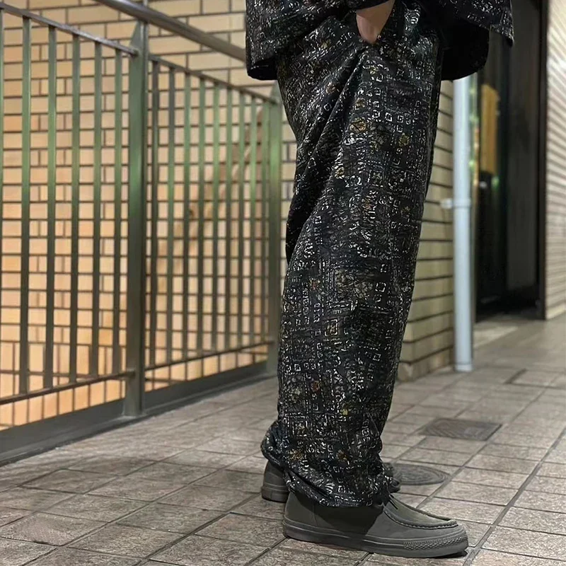 Original PIER39SS 23SS Japanese Cityboy Functional Relaxed Casual Printing Set Suit Pants Men Fashion Clothing