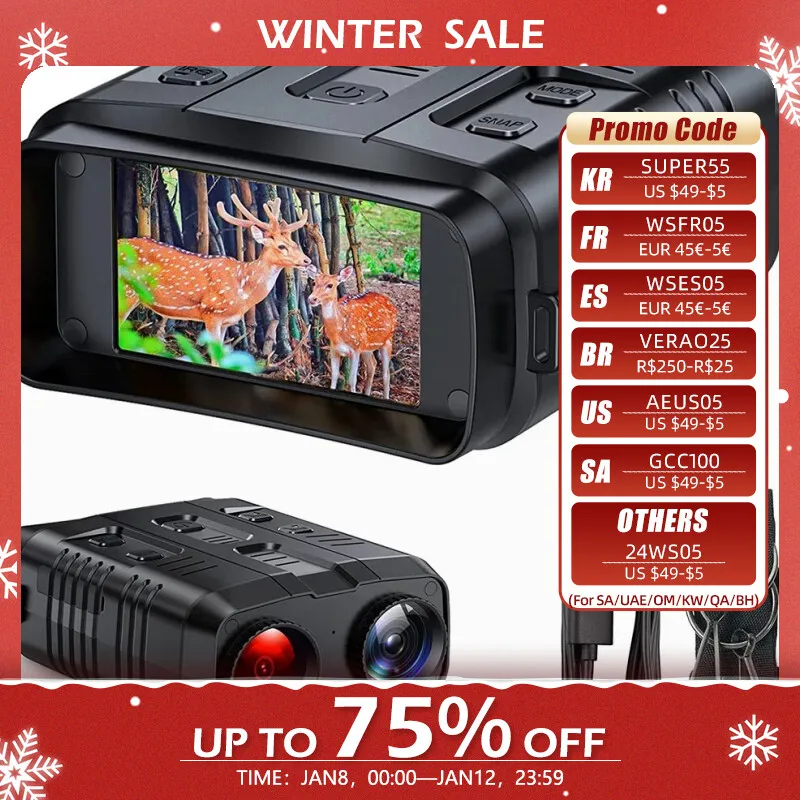 R19DigitalNightVisionBinocularsDevice4K1080P3WInfraredNight
