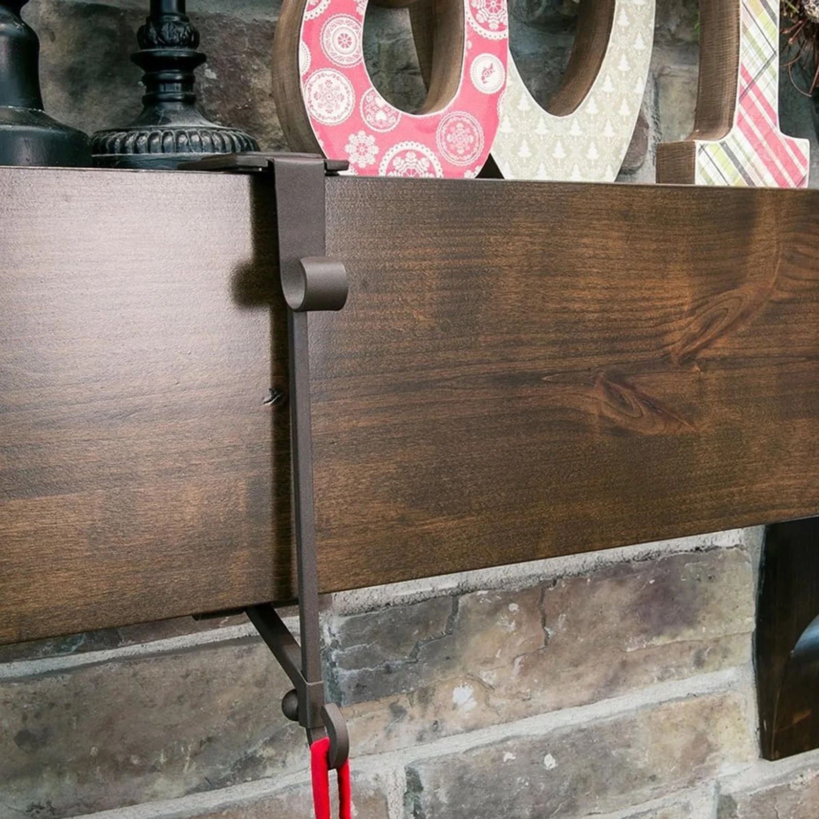 1-3pcs Christmas Stocking Holder Fireplace Garland Hanger Adjustable Stocking Display Holder for Christmas Wreath Vine Desk