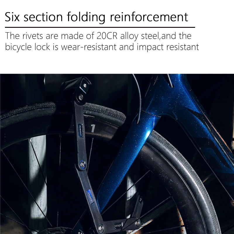 (GIANT)Guardian F six section folding lock bicycle anti-theft car lock storage portable bicycle accessories 20CR alloy steel