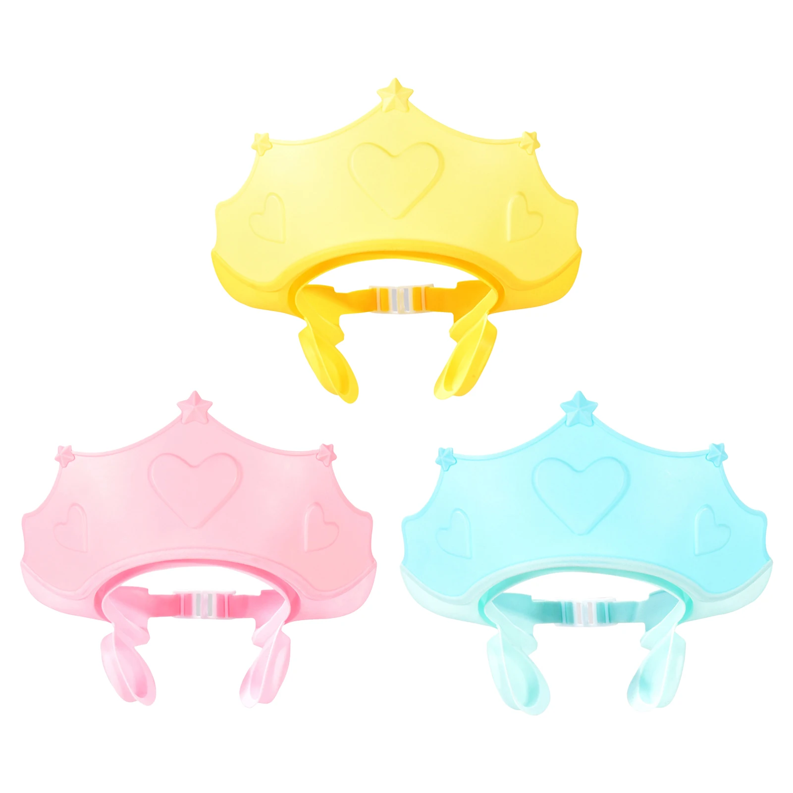 Crown Adjustable Baby Shower Cap Shampoo Bath Hair Shield Hat Protect Children Waterproof Prevent Water Into Ear for Kids
