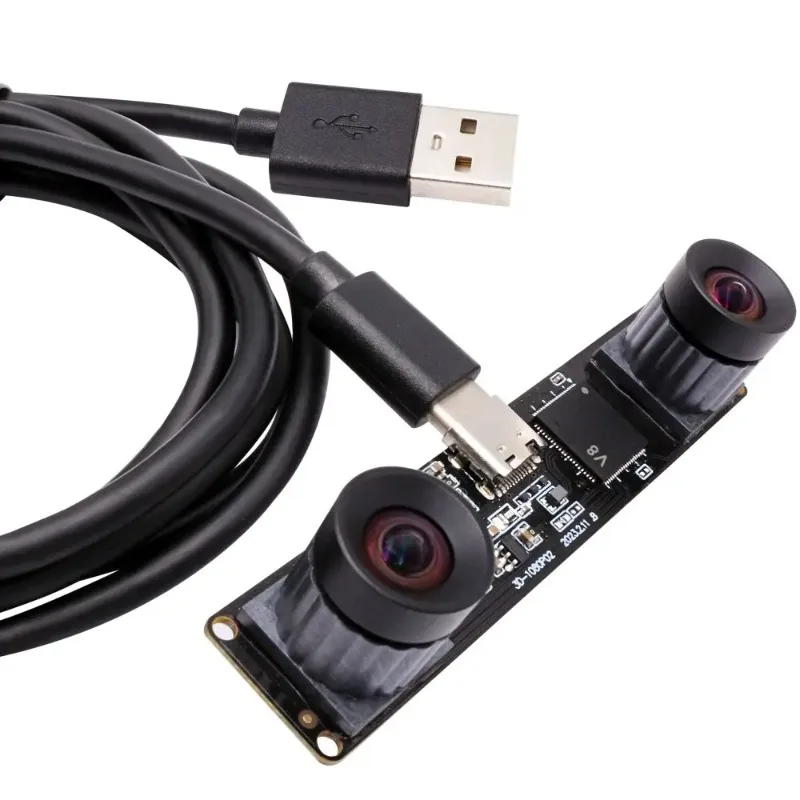 

ELP 1080P Synchronous Camera USB Dual Lens 4MP 3840X1080P 60fps 3D Stereo Camera Module For Deep Inspection