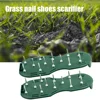 Lawn Aerator Spikes Shoes Garden Grass Cultivator Nail Shoe Loose Soil Spiked Sandals with 5 Adjustable Straps for All Size Shoe 5