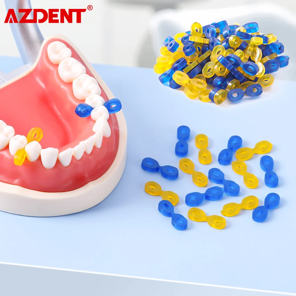 AZDENTDentalSuperElasticRubberFixingWedgesMatrixMatricesDam