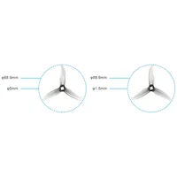 4pair Gemfan Hurricane 3520 3.5X2X3 3.5inch 3-Blade CW CCW PC Propeller for RC FPV Remote Control Racing Drones Parts DIY 2