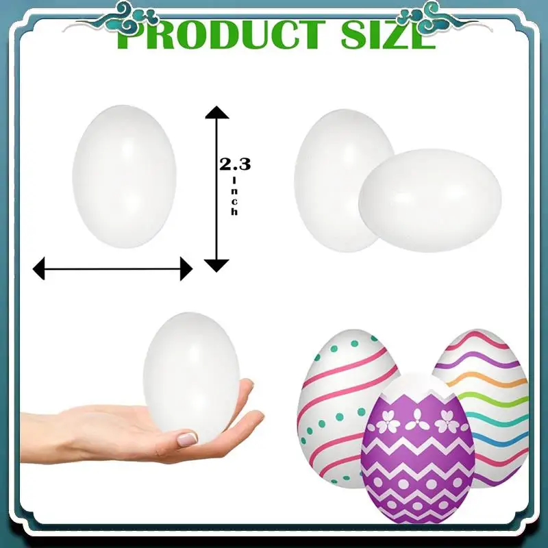 Wooden Fake Eggs White Wooden Eggs, Perfect For Easter Crafts, Decor And Egg Hunts, Easy Install Easy To Use 2.3 Inches (6-Pack)
