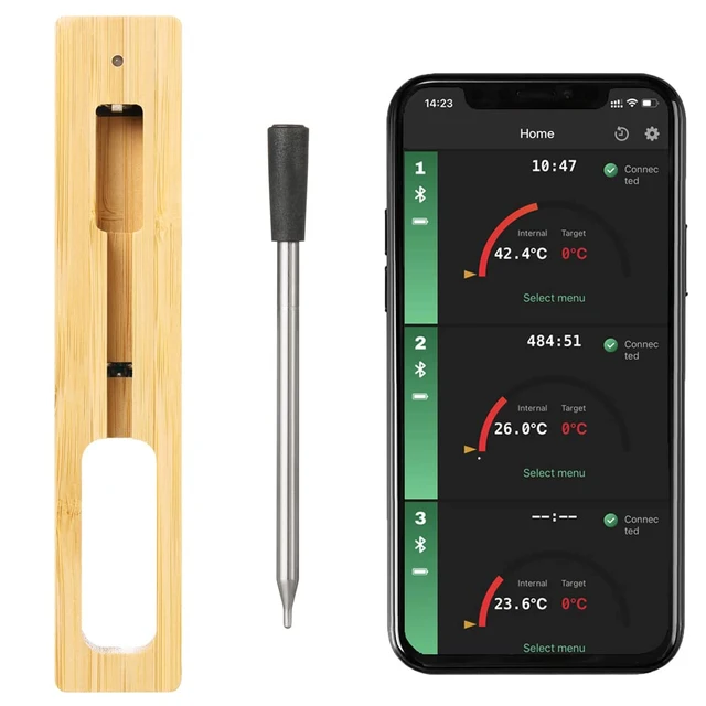 wireless meat thermometer with bluetooth 5.2