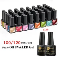 Mtssii 120/60/40/24 Colors Gel Nail Polish Set Semi Permanent Hybrid Gel Varnish Set Base Top Coat Soak Off UV LED Nail Gel Kits 1