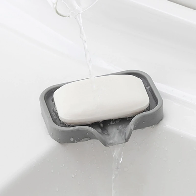 Silicone Soap Dish Self Draining Soap Dish Soap Dish 4 Pcs Soap Holders Bathroom Soap Tray Soap Dish Bar Soap Holder For Shower 3