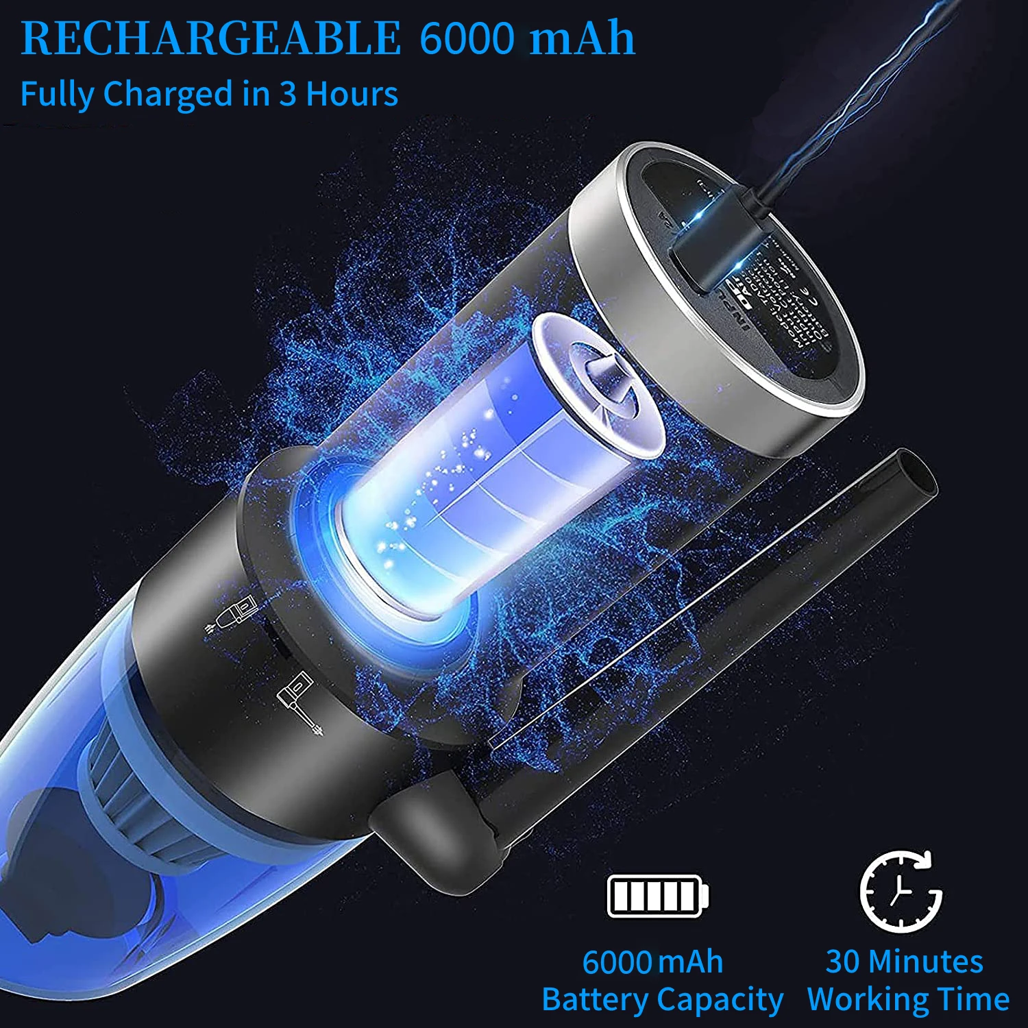 Wireless Vacuum Cleaner and Electric Compressed Air Duster 2 in 1Handheld USB charging for computer keyboard cleani