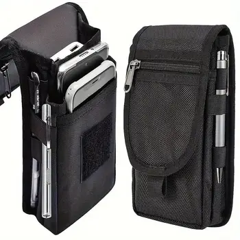 Marsupio Porta Cellulare 5.2-6.3 Pollici per iPhone, Samsung, Xiaomi con Passante per Cintura e Custodia a Marsupio