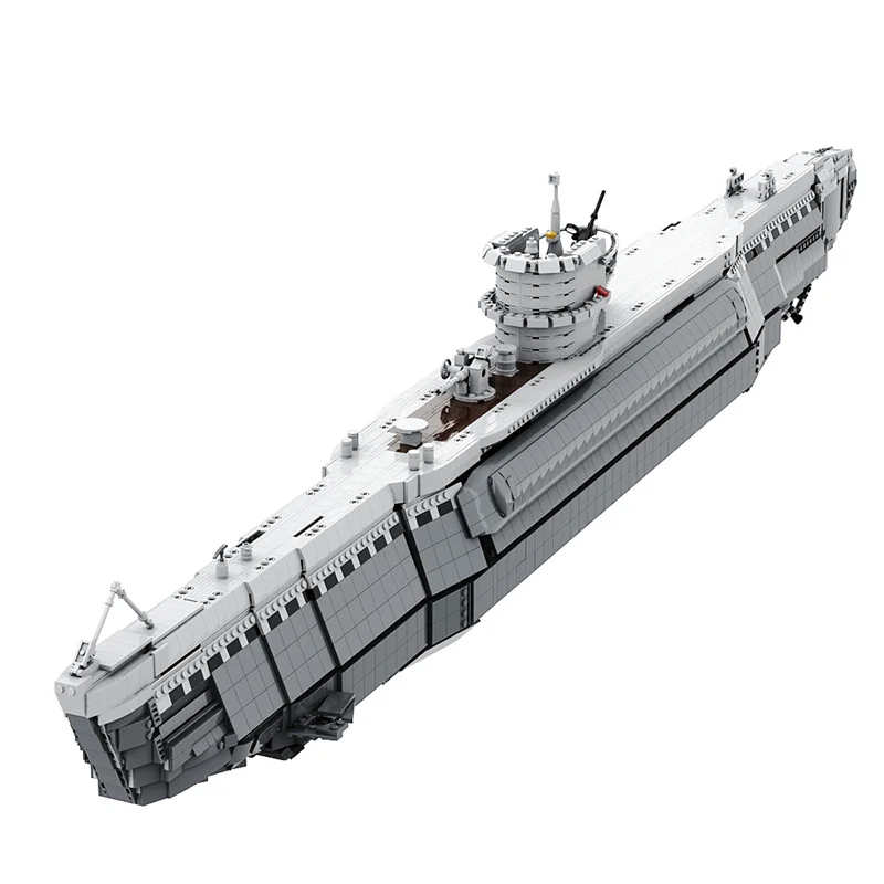 Moc Military Navy Battleship Type Viib U-Boat Navi Da Guerra Building Block Set German Submarine Education Brick Toys For Kids Gift