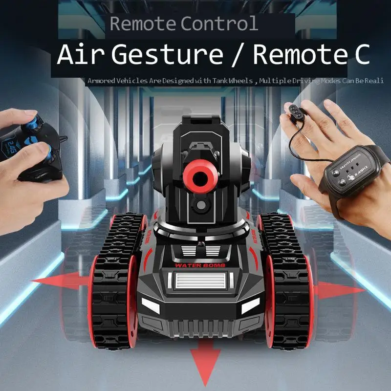 Remote Control Tank Vehicle 2.4g Be Launched Water Bombs Rotation Drift Gesture Sensing Remote