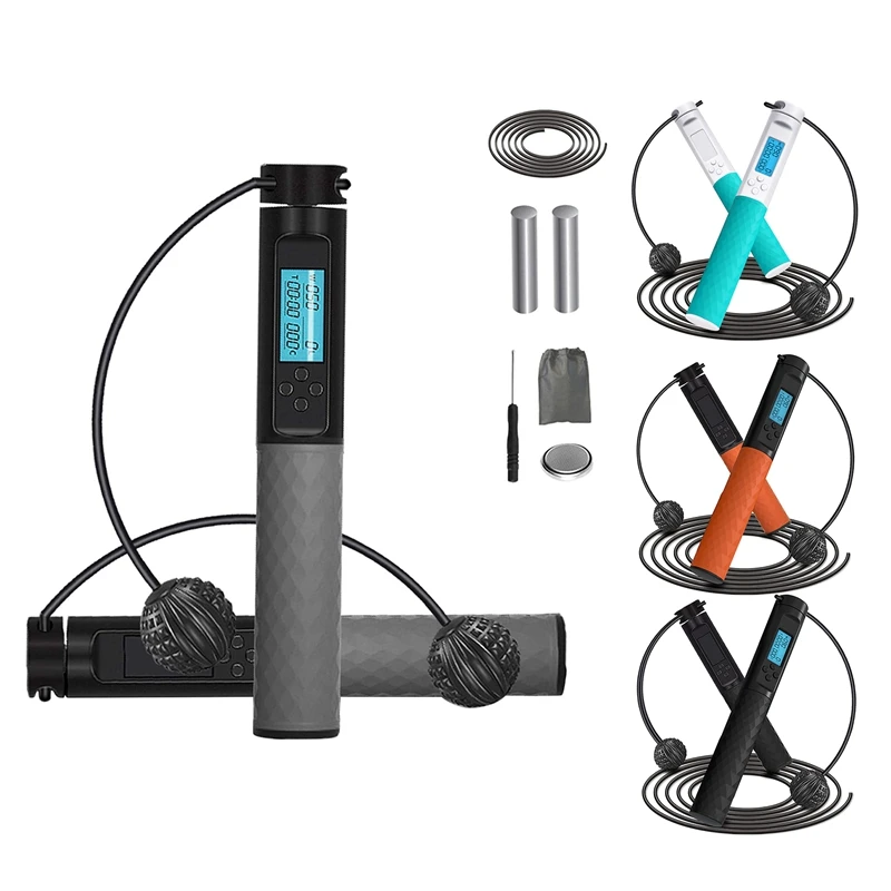 

Скакалка с счетчиком калорий цифровая скакалка для фитнеса с утяжеленными ручками Регулируемая длина скакалка