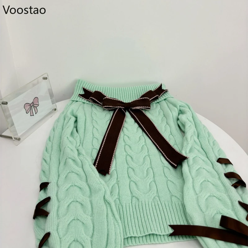 รูปสินค้า ชุดเสื้อผ้าสไตล์หวาน Kawaii Lolita 2 ชิ้น คอถัก กระโปรง Mini Cake
