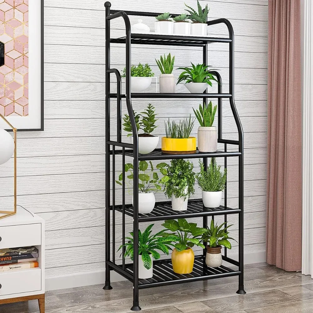 Plant Stand 5 Tier Metal Plant Stand Iron Flower Pots Holder Storage Shelf Flowerpot Display Racks Free Shipping Flowers Outdoor