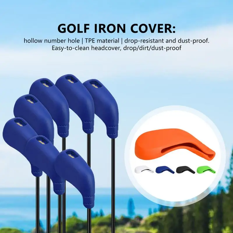 

8PCS Golf Iron Covers Set Driver Headcover with Hollow Number Hole Head Protector Golf Club Head Covers Golf Accessories