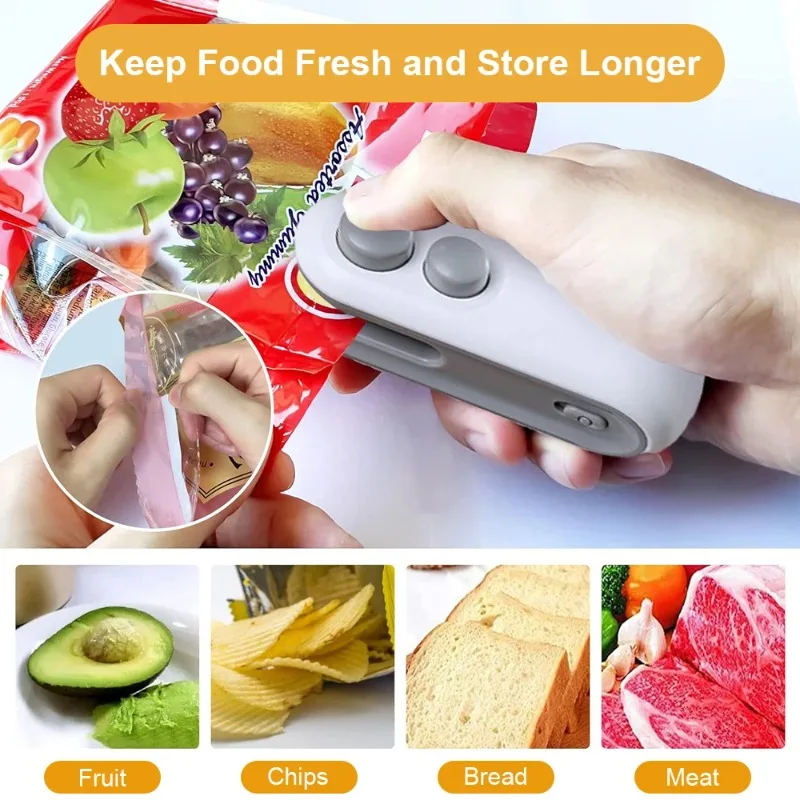 Vacuum sealing machine, small household hand pressure sealing machine, mini snack plastic bag heat sealing machine 3