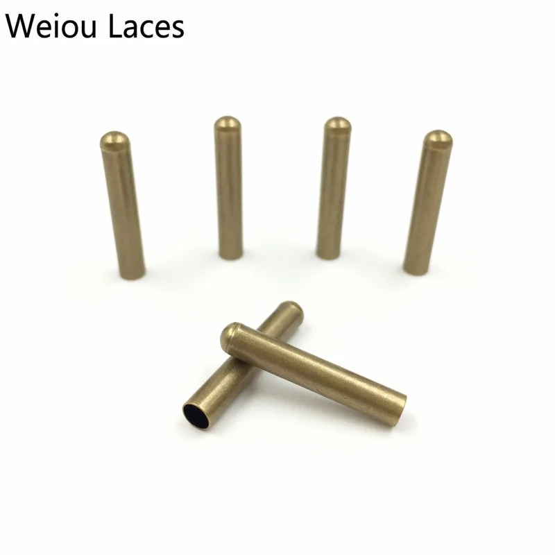 Weiou 20pcs/Lot 4x22mm Seamless Shoelaces Metal Aglets Bullet Shaped Head Ends Replacement Repair Tips Sneaker Kits DIY Custom