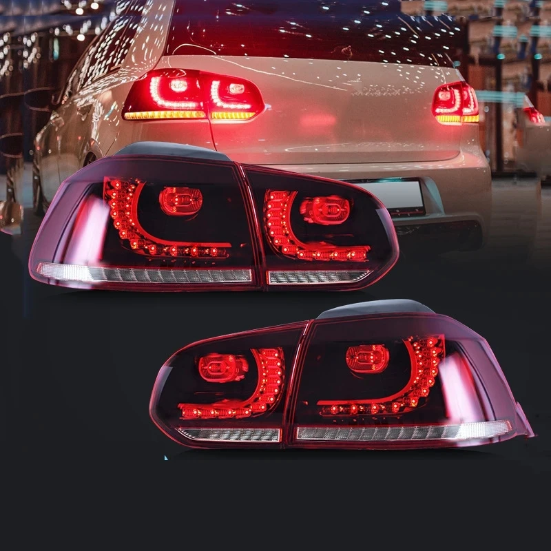 

Car Styling Tail Lamp For VW Golf 6 Golf6 MK6 R20 LED Taillight 2009-2012 DRL Rear Turn Signal Automotive taillights Accessories