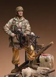 Figurine en résine moulée à l'échelle 1/16, modèle de guerre pour 1 personne, Kit d'assemblage, modèle de jouet (non peint) avec Base incluse 
