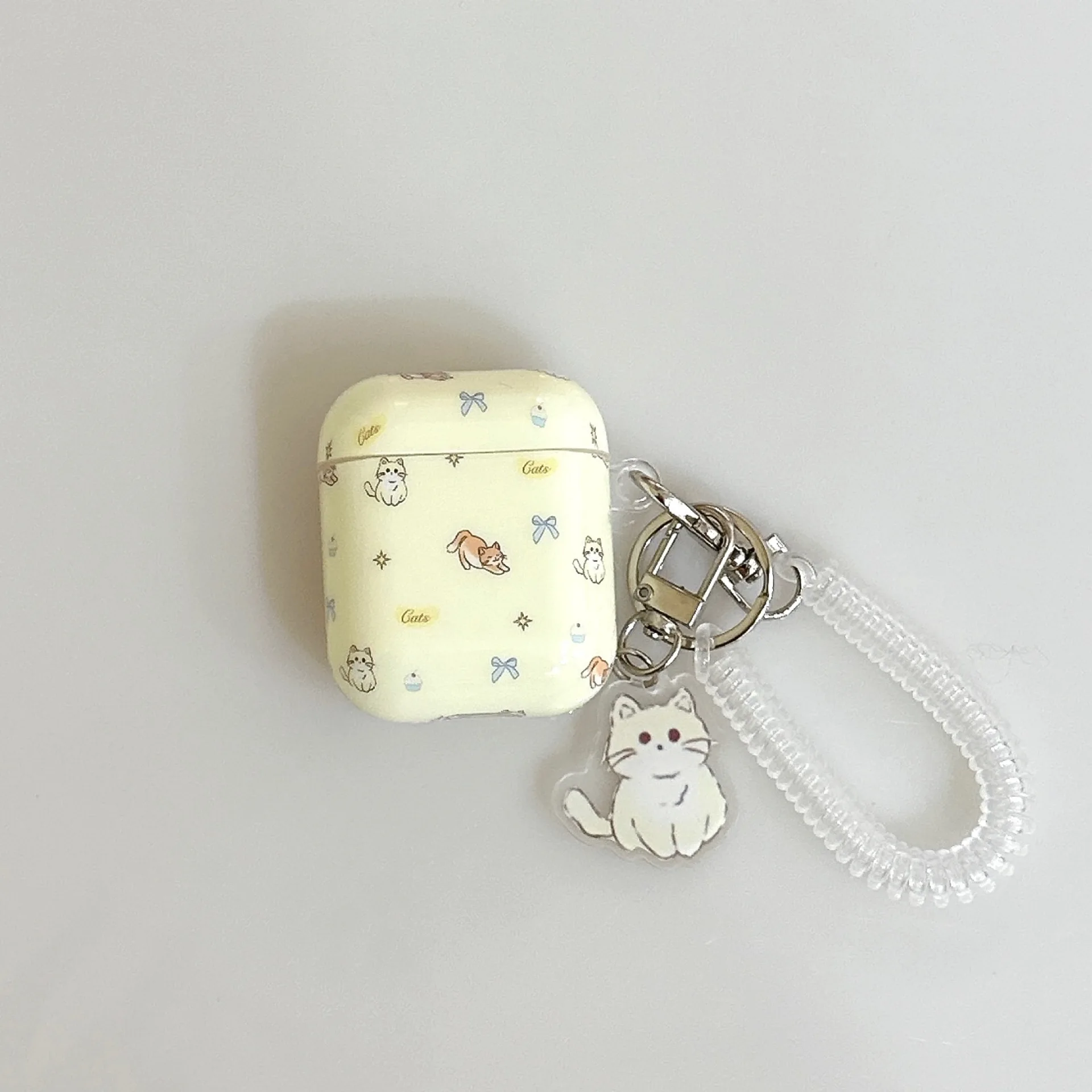 Cartoon 3D Cat Chain Earphone Case For Airpods