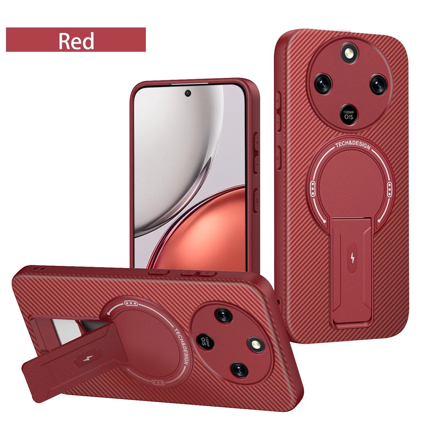 Magnetic Mounting Bracket Protective Phone Case with Enhanced Back Cover