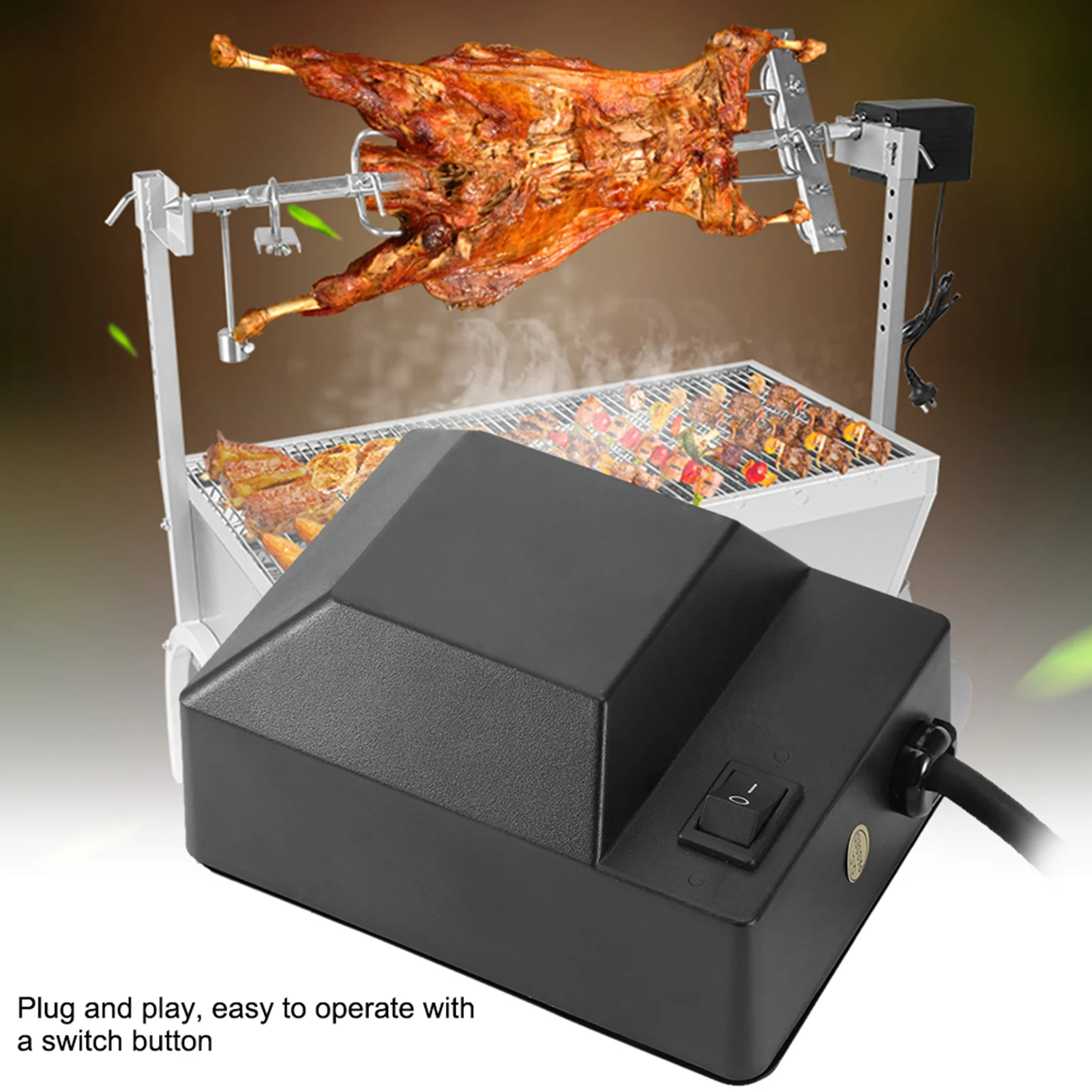 Barbecue Motor Barbecue Motor Rotator Electric BBQ Roast Rotisserie Grill Motor Rotator Barbecue Tool 220V EU Plug Grill Motor 3