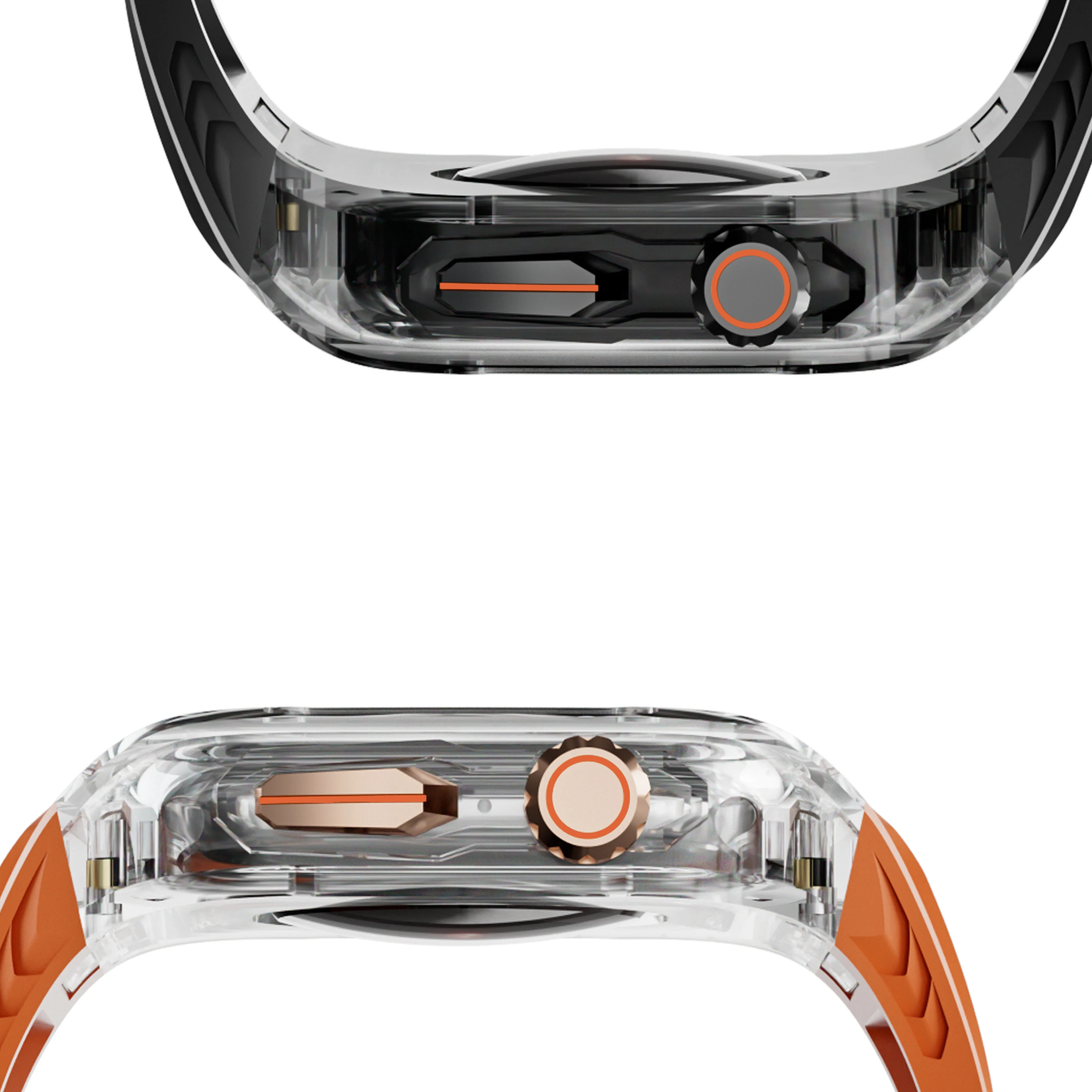 Sleek Luxury Transparent Strap & Case