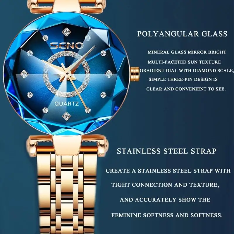 Women Watch Top Brand Luxury 2023 Rhinestone Elegant Ladies Watches Gold Clock Wrist Watches For Female Women relogio feminino