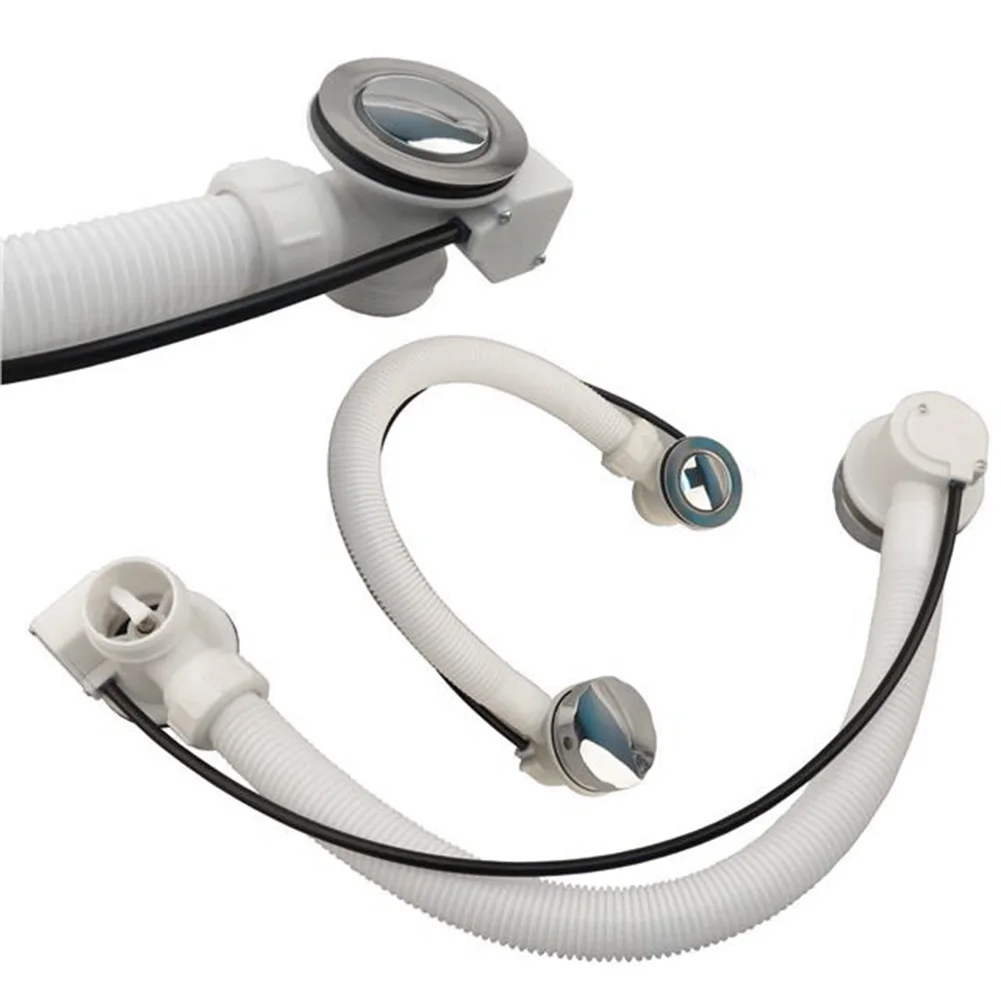 Bathtub Drain Strainer with Overflow Bathroom Kit Waste Finished Drainer Drain Pipe for Bathtub