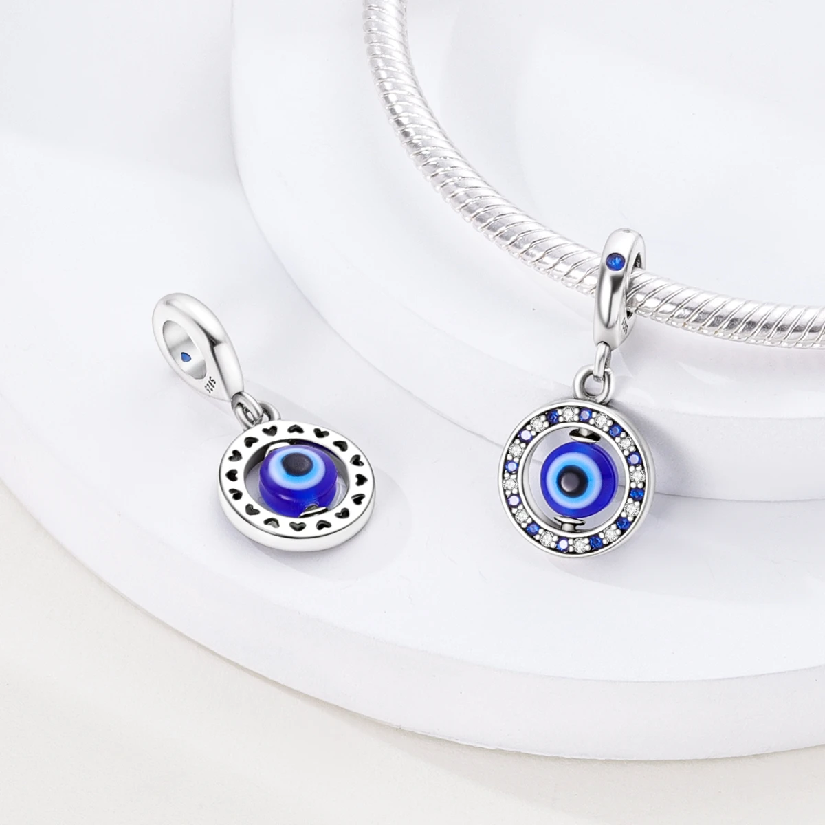 925 Sterling Silver Charms Beads Pendans Devil's Eye Love Heart Charms For Women Bracelets DIY Charm Jewelry Gift charm jewelry sterling silver jewelry beads charms sterling silver beads silver charm bead charm bead beads jewelry sterling silver beads charm silver charm bracelet
