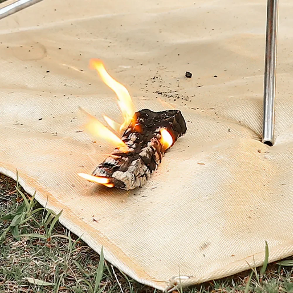 1Pc Camping Picnic Barbecue Mat High Temperature Ironing Fire Retardant Carpet Outdoor Indoor Barbecue Fire Protection Pit Mat