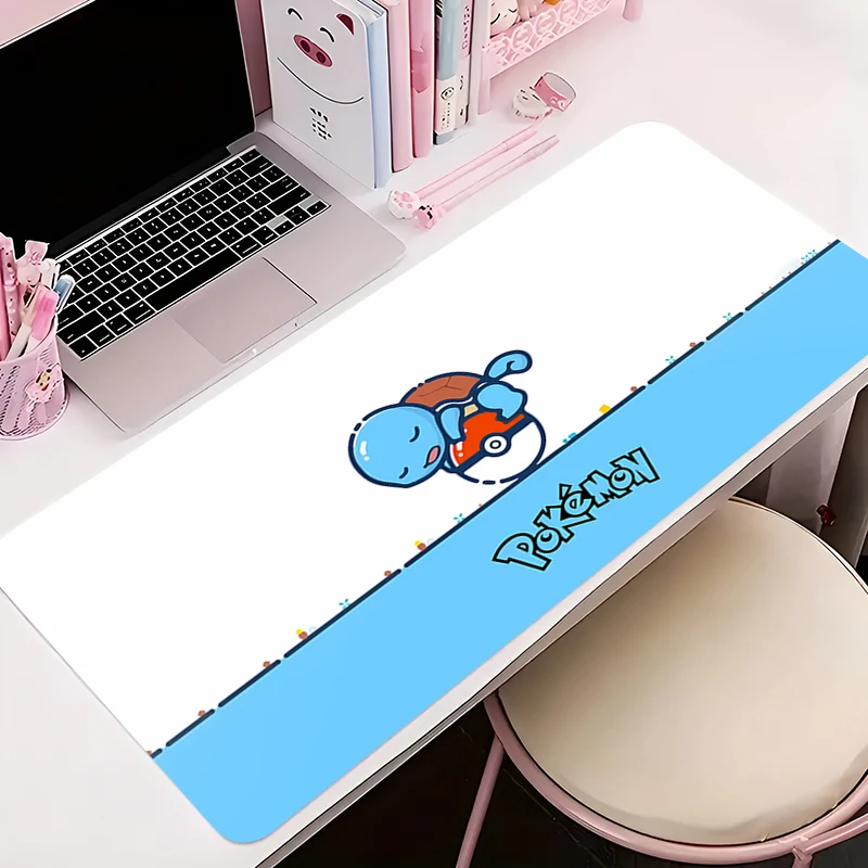New Mouse Pad Larger P-pokemon Squirtle XXL 90x40 Speed Mini Pc Computer Keyboard Pads Desk Mat Gaming Accessories Home Mousepad 3