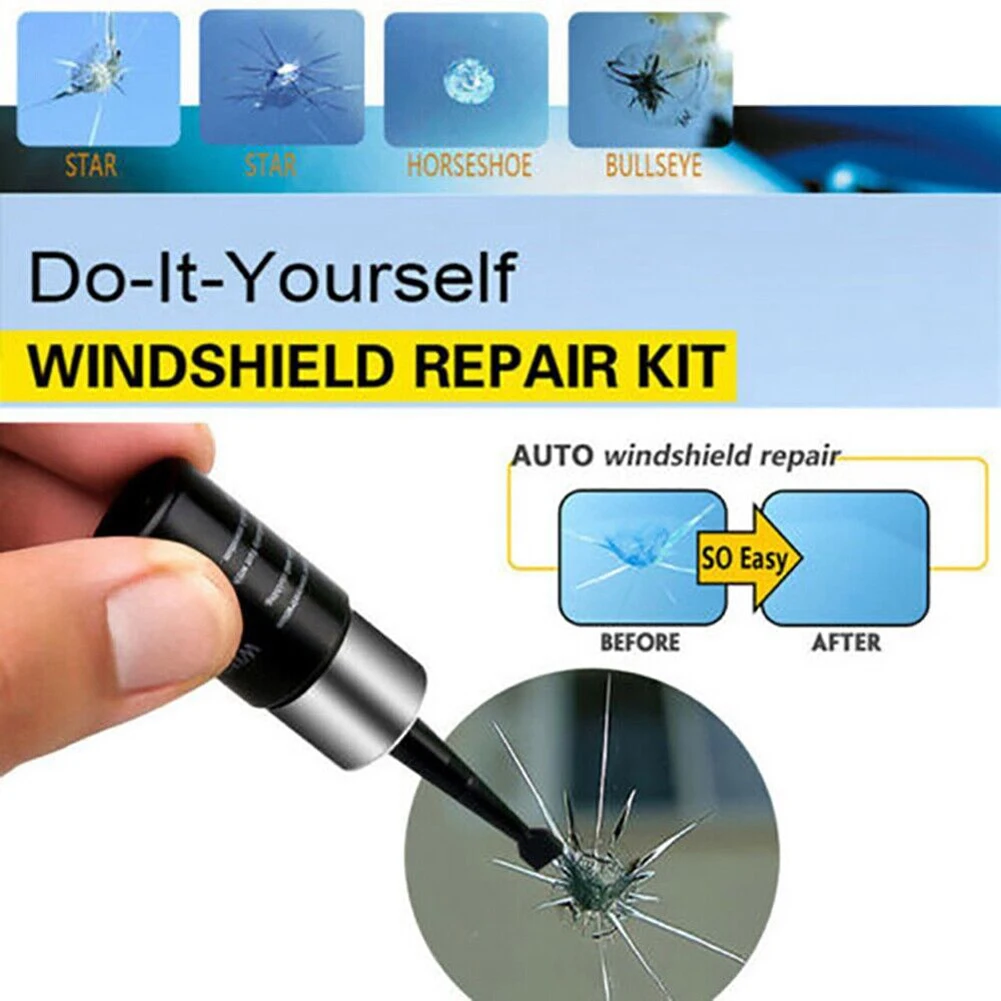 Car Windshield Cracked Repair Tool DIY Car Window Phone Screen Repair Kit Glass Curing Glue Auto Glass Scratch Crack Restore 3