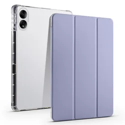 Versatile 12.1'' Tablet Case with Pencil Holder and Soft TPU Back Stand for Redmi Pad 2 Pro (Lavender gray)