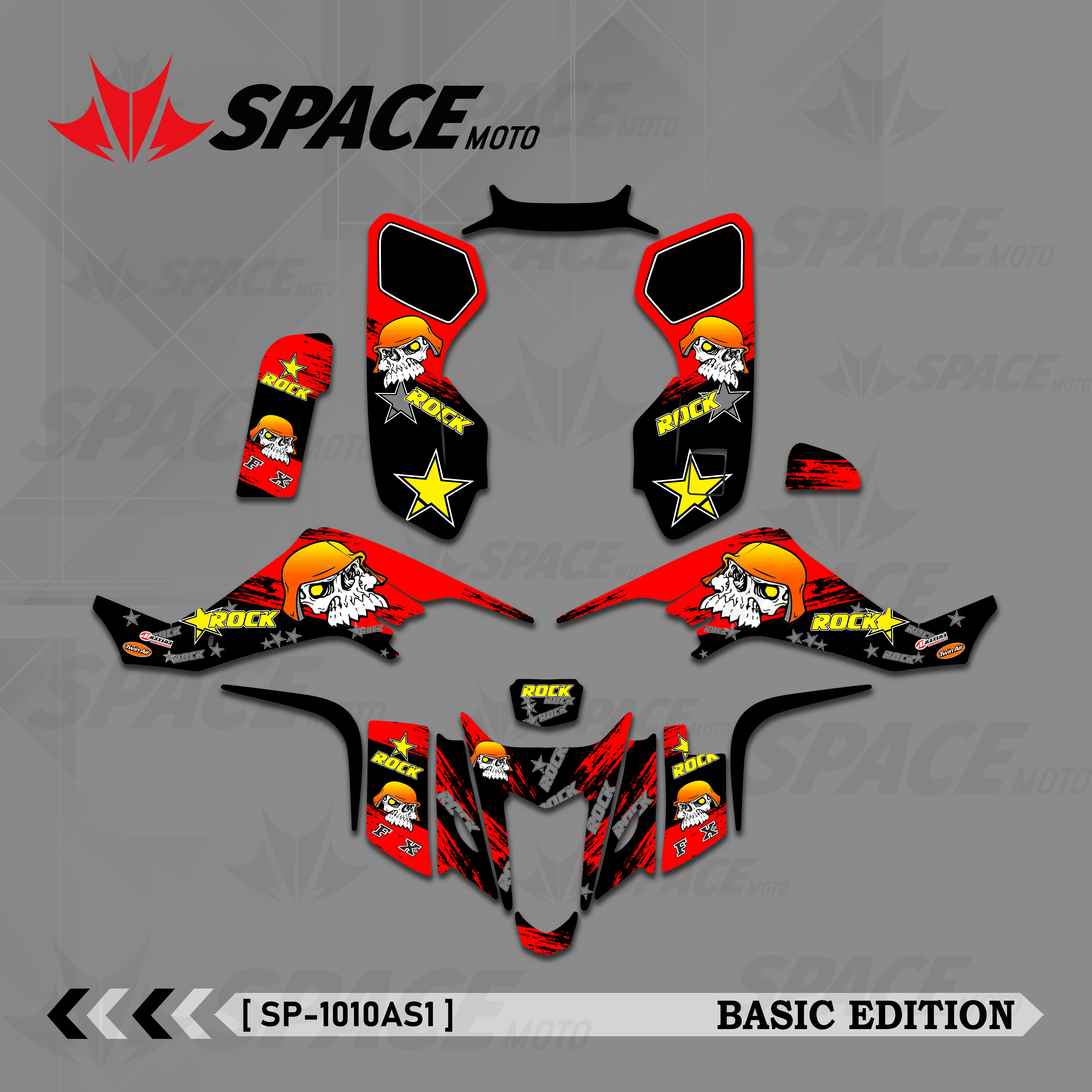 SPACE Full Graphics Decals Stickers Motorcycle Background Custom Number For SUZUKI LTZ400 LTZ 400 2003 2004 2005 2006 2007 2008
