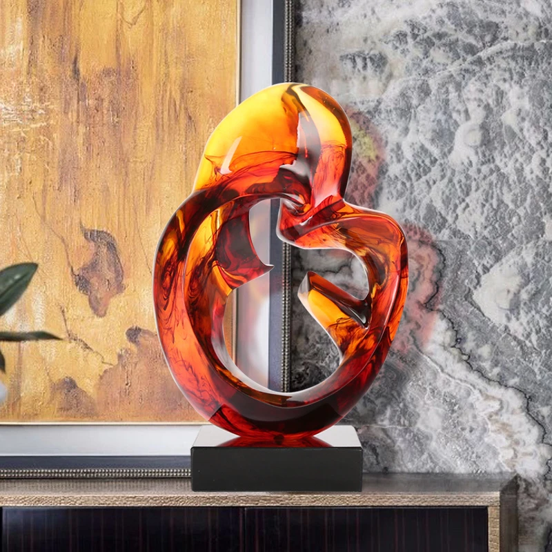 

Living Room Porch Sculptures Decoration Transparent Resin Statues Home Decoration Creative Crafts Hotel Club Artwork Accessories