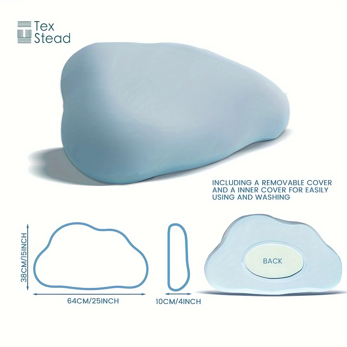 1 Pc The Cloud Orthopedic Memory Foam Pillow- Washable Cover 5