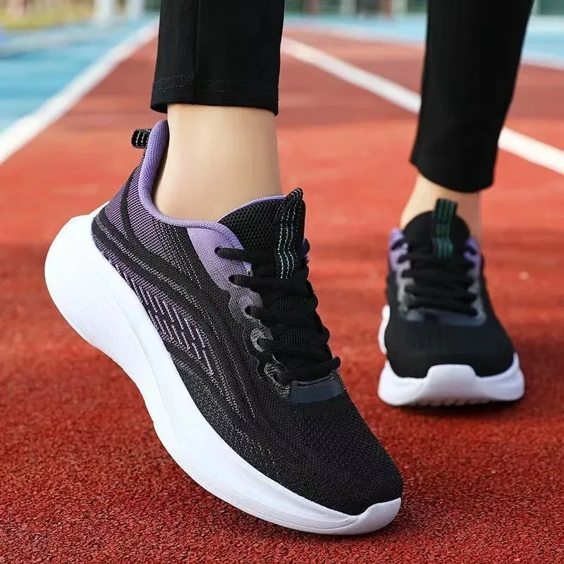 Women Shoes Running Sports Mesh Non-slip Breathable Soft-soled Lightweight Casual