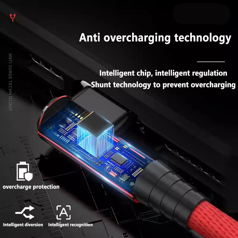 Enhanced Gaming Elbow Fast Charger Cable - 90 Degree Braided USB Charging Cable