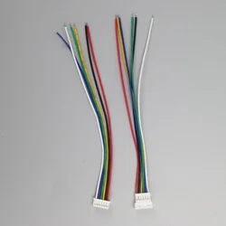 10 Pcs Mini Micro JST Plug Connector Set with Wires (100mm, Assorted Pin Options) (5 Male 5 Female 6P)