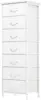 Fixwal White Tall Dresser for Bedroom, Storage Dresser Organizer with 7 Fabric Drawers, Nightstand Furniture in Closet, Entryway 1