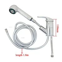 ห้องน้ําสปริงเกลอร์ท่อยืดหยุ่นมือถือหมุนได้ RV ดึงออกก๊อกน้ําฝักบัวร้อน/เย็นเต้าเสียบสําหรับคาราวานเรือ motorhome 4