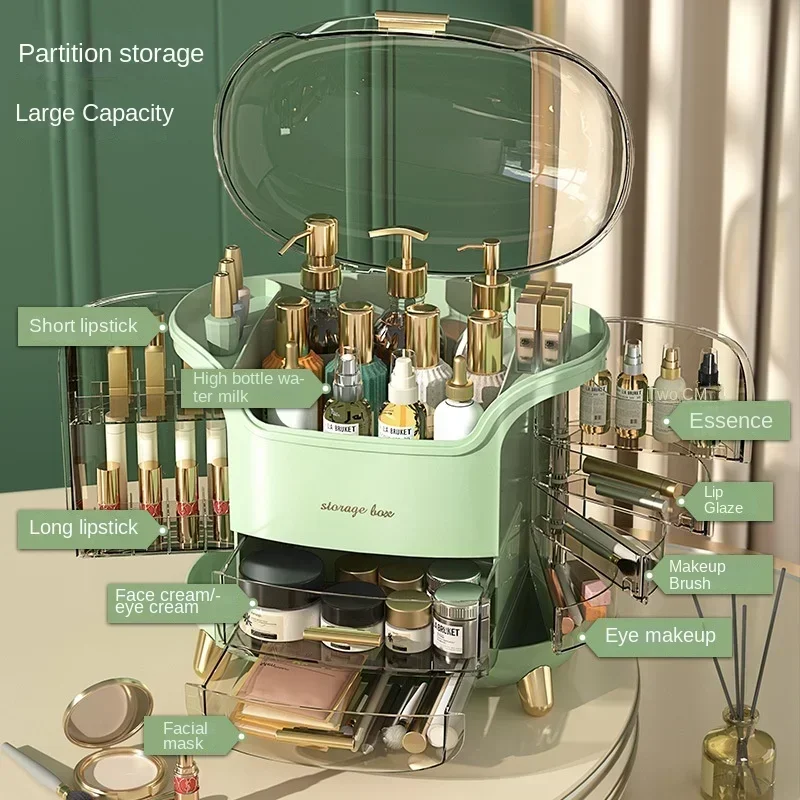 

Sliding High Skincare Make-up Exquisite Multi-layer Smooth Three-dimensional Girls Design Box Value Storage Partition