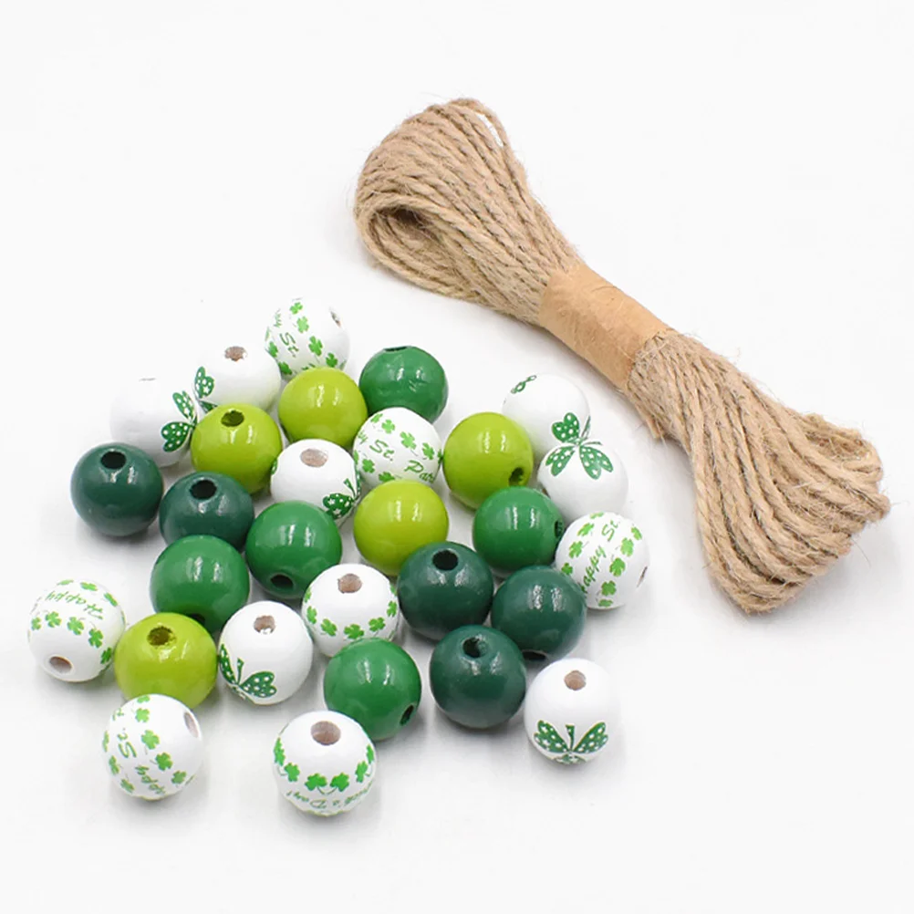 

1 Set of Decorative Loose Beads St Patrick's Day Beads for DIY Crafts Garland St Patrick's Day Decorations
