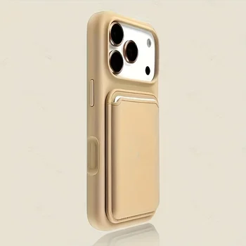 Luxury liquid shockproof card holder phone case for iPhone 17 16 15 13 14 Pro Max soft silicone card slot wallet protect cover 1