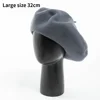 New Oversized 100% Wool Berets Women  Autumn Winter 32cm Big Beret Large Size Men Hat Painter Hat Female Warm Walking Cap 2