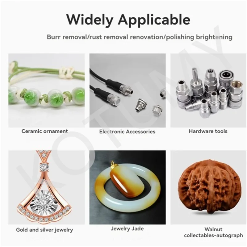8/1217 Inch Vibrating Polishing Machine to Clean Surface Stains Tumbling Grinder Machine for Diy Jewelry Remove Impurities Tool